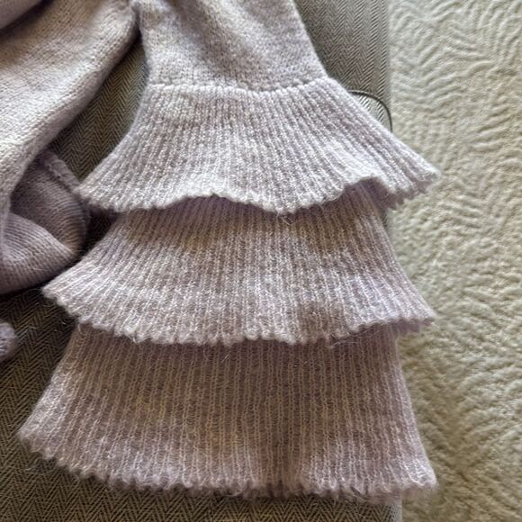 Gio Gio Made In Italy Lavender Tiered Sleeve Mohair Wool Sweater Medium - Picture 10 of 13